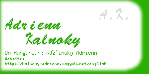 adrienn kalnoky business card